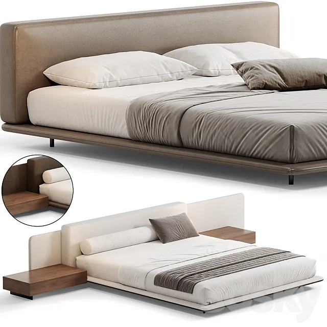 Horizonte Bed by Minotti 3D Model