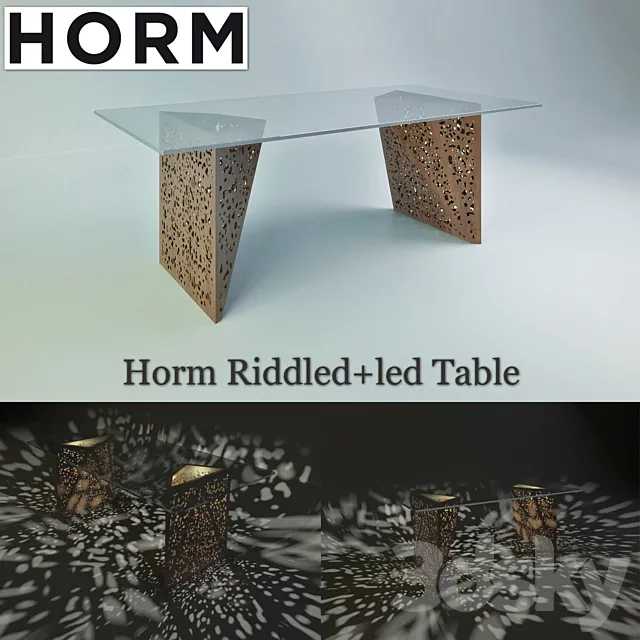 Horm Riddled+led Table 3D Model