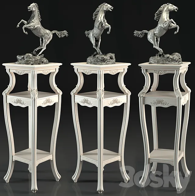 Horse sculpture flower stand 3D Model Horse sculpture flower stand 3D Model