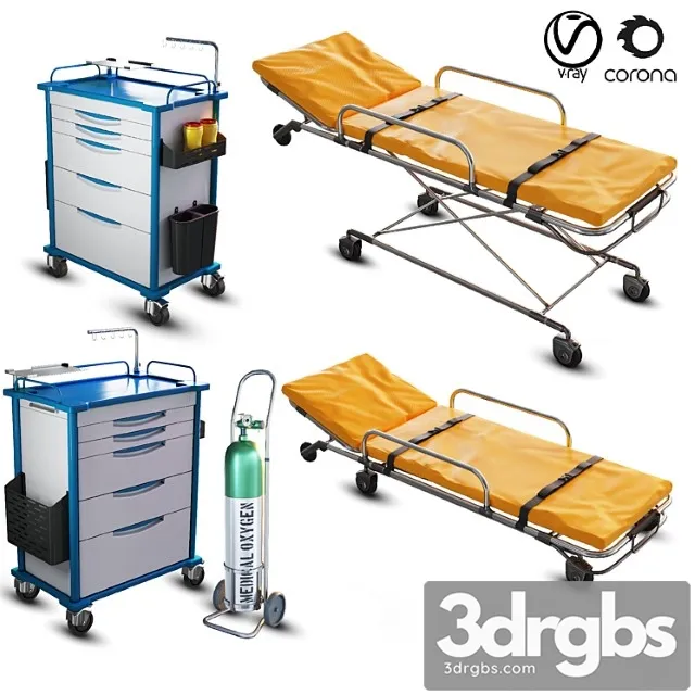 Hospital equipment vol 2 3D Model Download