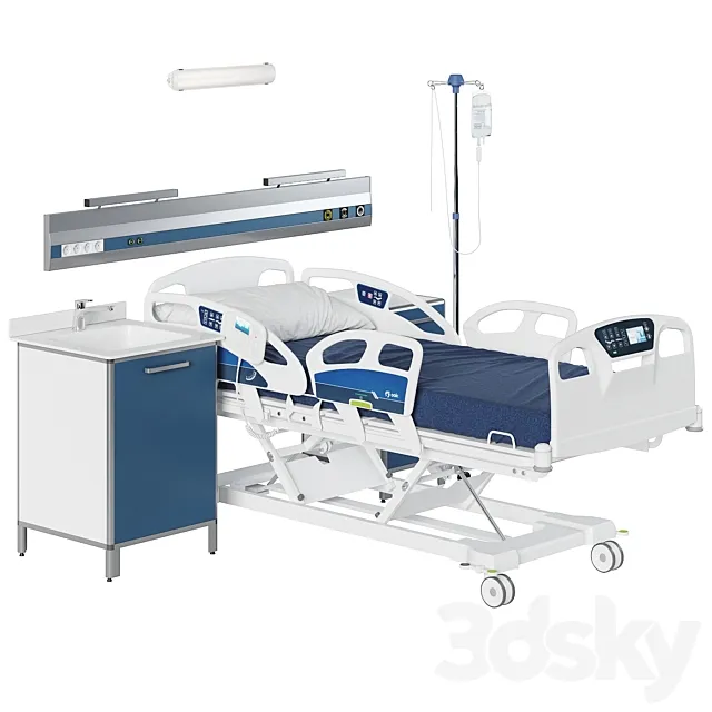 Hospital room equipment 3DModel Hospital room equipment 3DModel