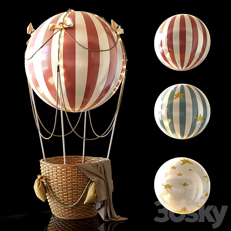 Hot air balloon 3D Model Free Download