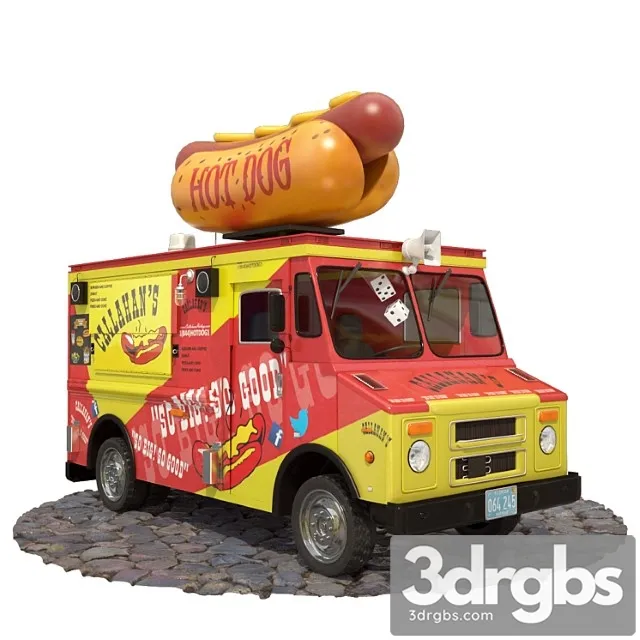 Hot dog truck 3D Model Download