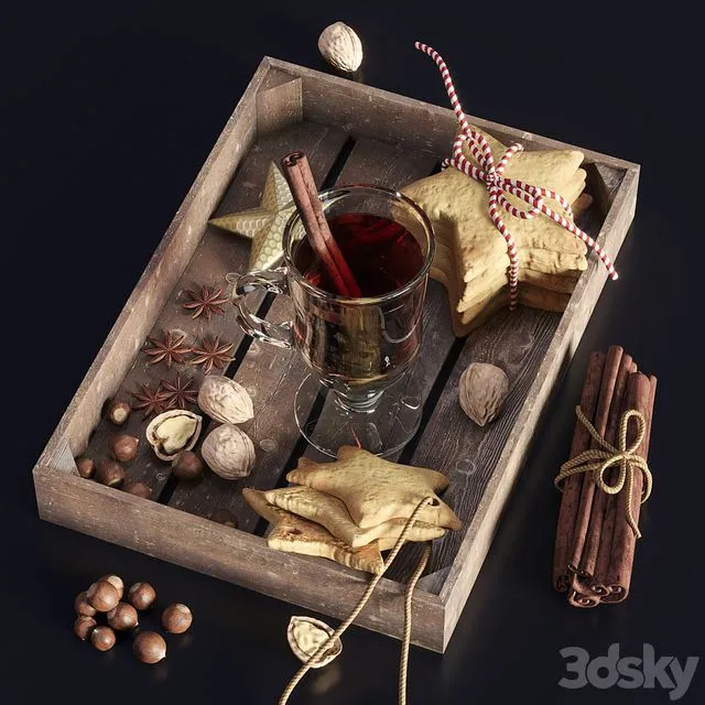 Hot Drinks for New Year’s 3D Model