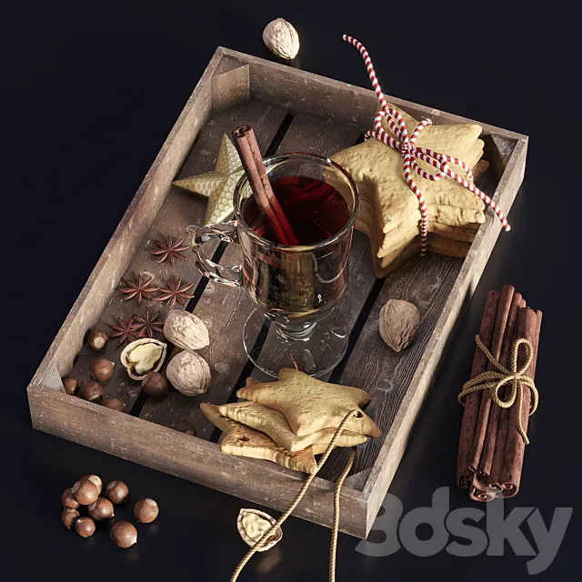 Hot Drinks for New Year’s 3D Model