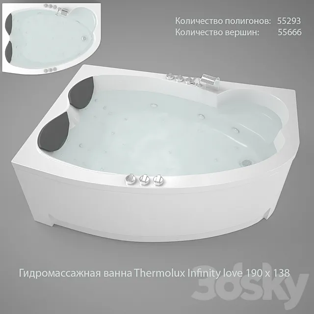 Hot Tub Thermolux Infinity love 190 x 138 3DModel