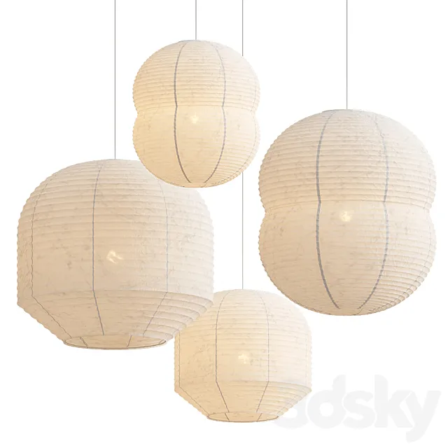 Hotaru Pendant Lanterns 3DModel Hotaru Pendant Lanterns 3DModel