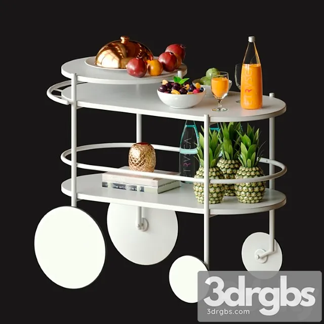 Hotel breakfast in bed 3D Model Download