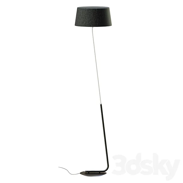 Hotel floor lamp white 3D Model