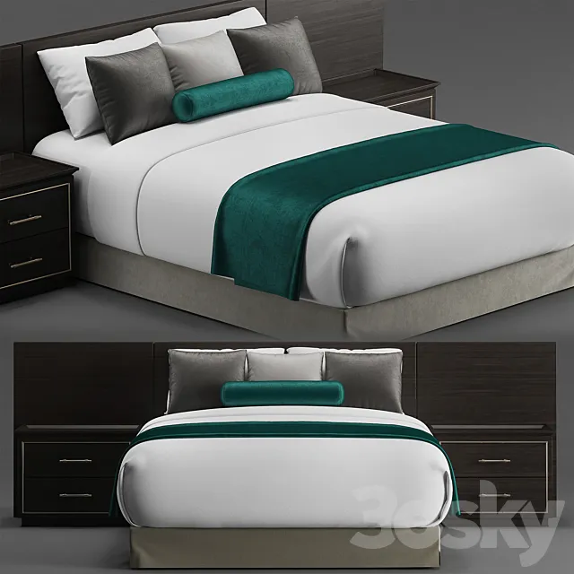 Hotel guest room bed 2 3DModel Hotel guest room bed 2 3DModel