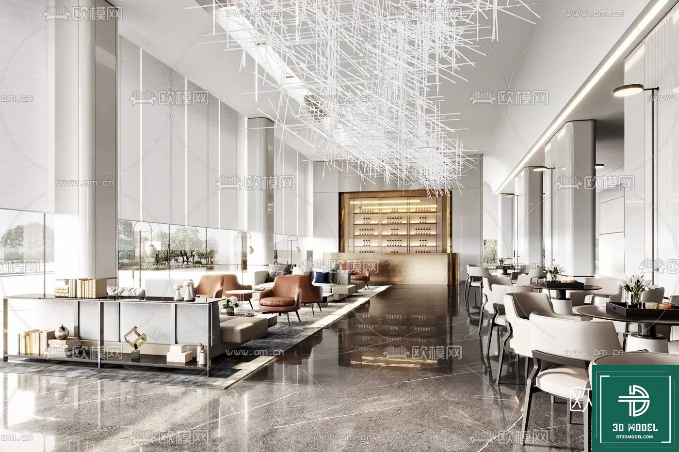 HOTEL LOBBY – 3D SCENES – 3D MODELS – 002