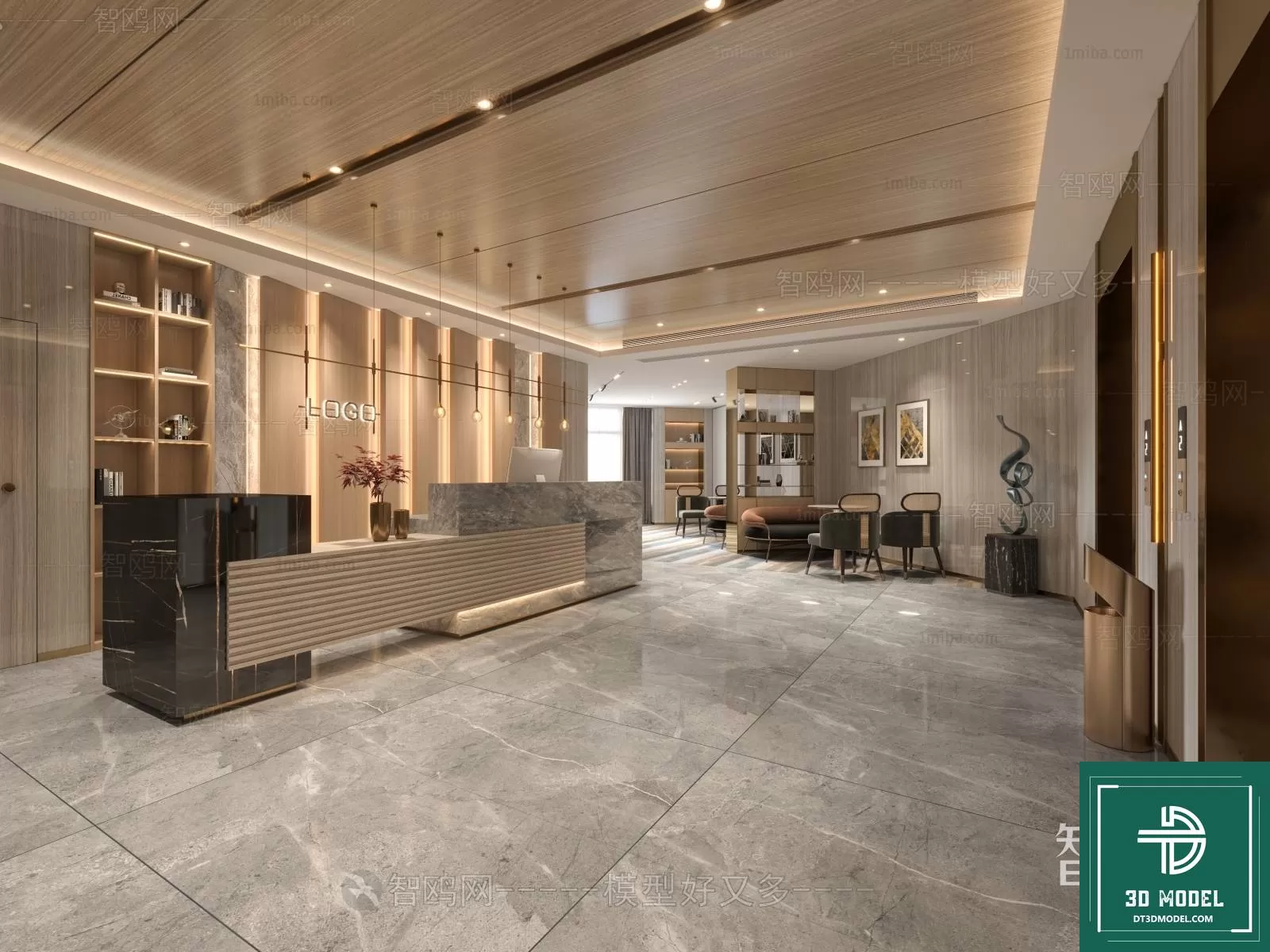 HOTEL LOBBY – 3D SCENES – 3D MODELS – 007