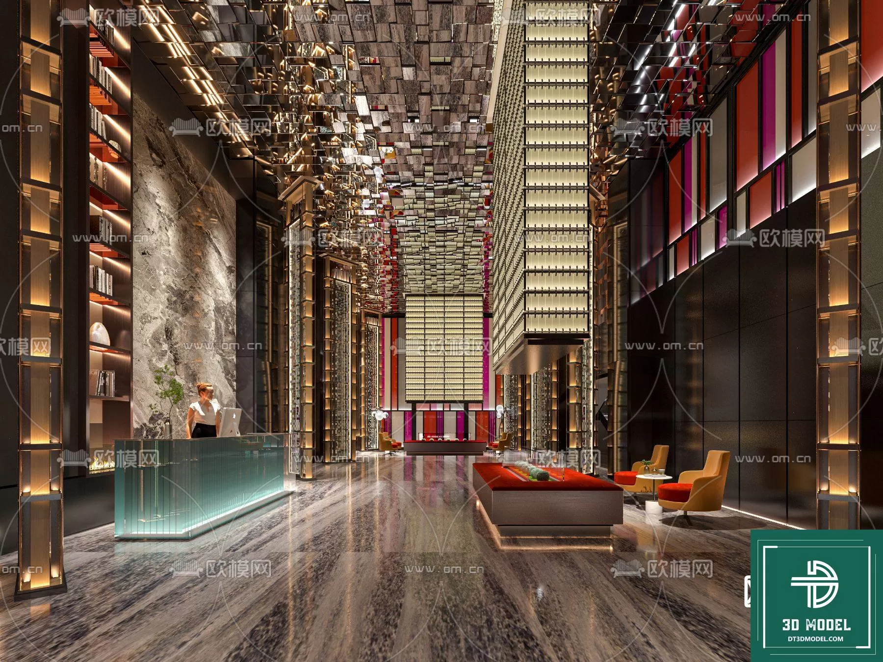 HOTEL LOBBY – 3D SCENES – 3D MODELS – 013