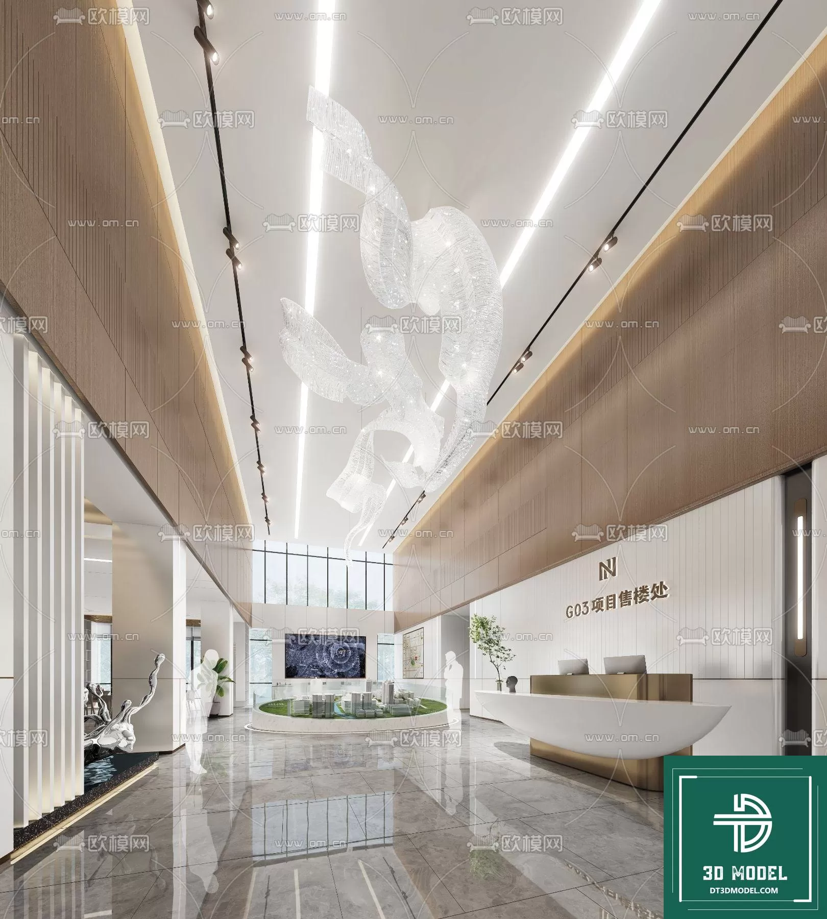 HOTEL LOBBY – 3D SCENES – 3D MODELS – 014