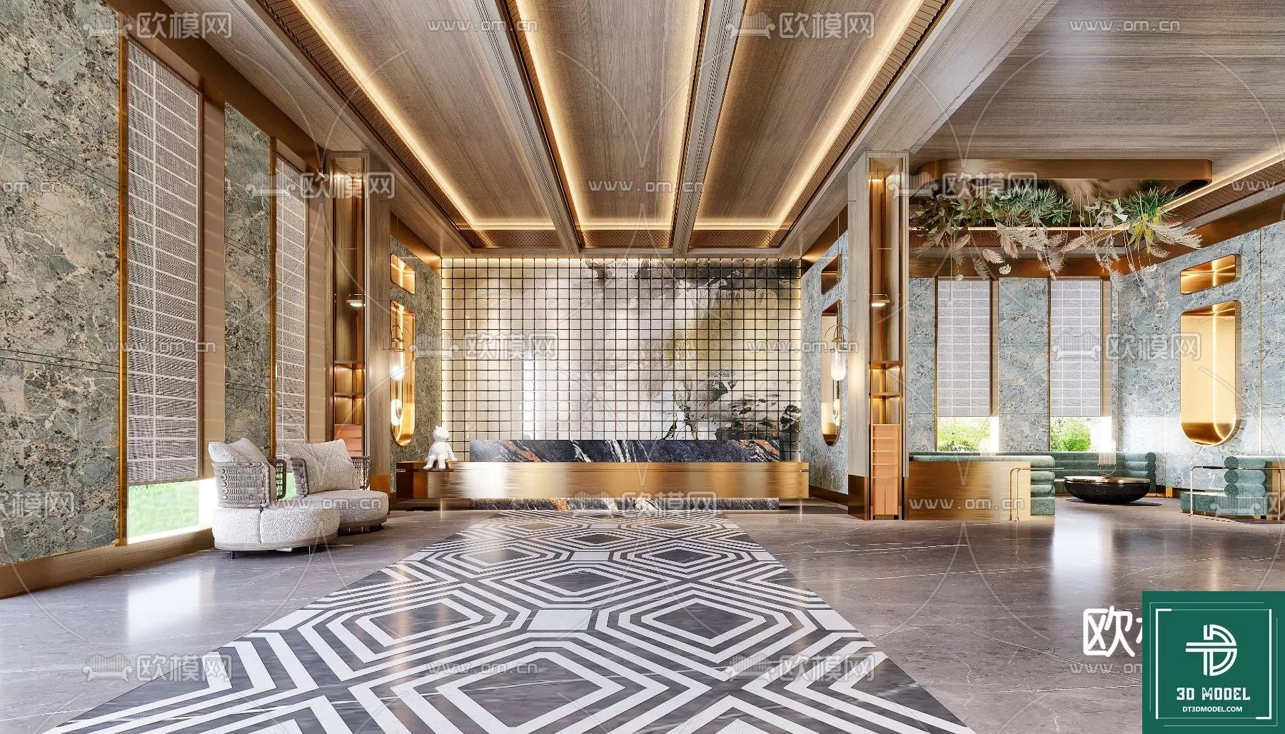 HOTEL LOBBY – 3D SCENES – 3D MODELS – 029