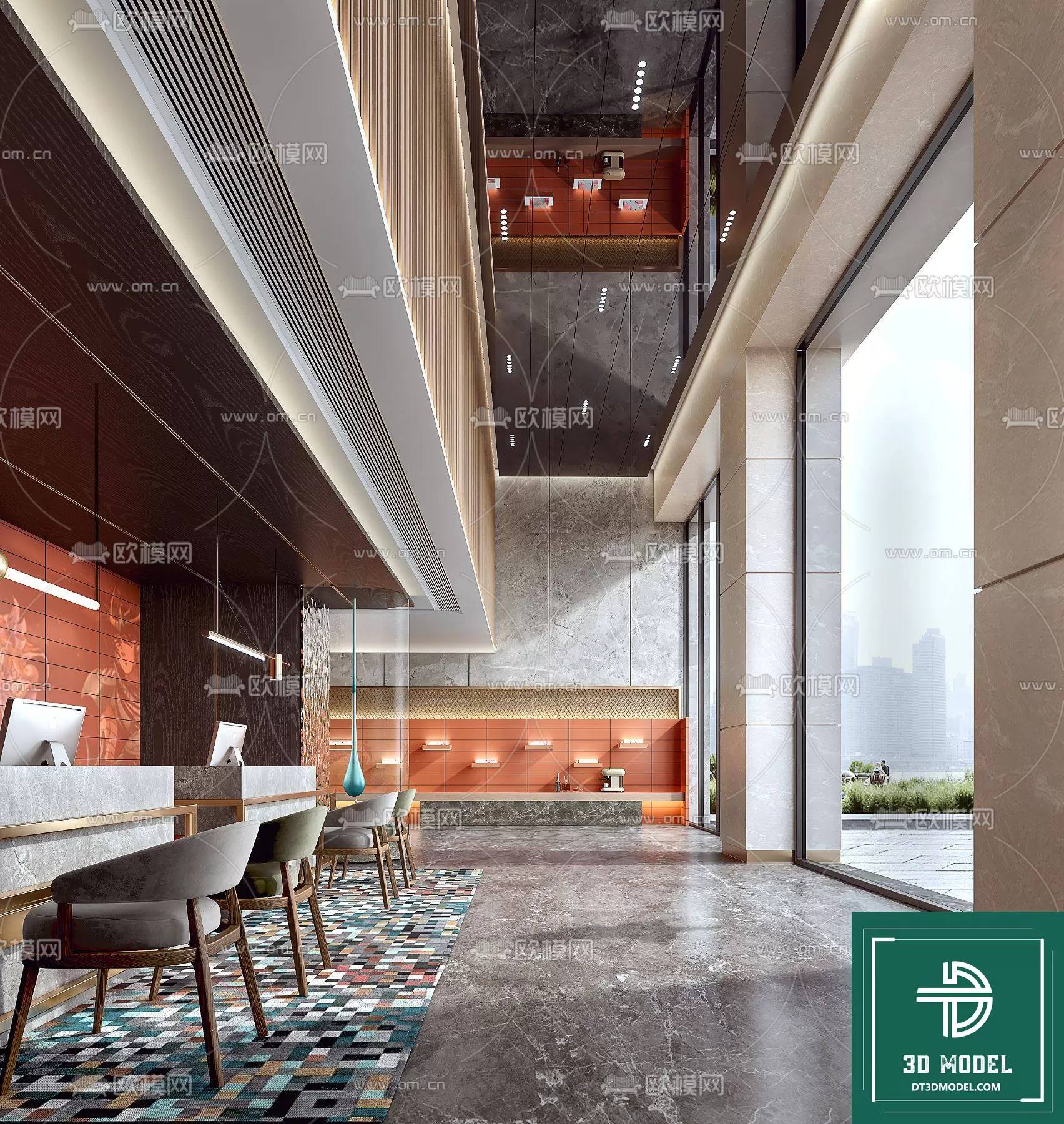 HOTEL LOBBY – 3D SCENES – 3D MODELS – 040