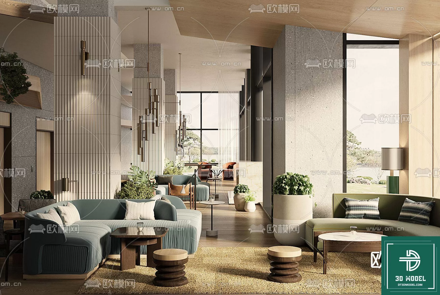 HOTEL LOBBY – 3D SCENES – 3D MODELS – 041