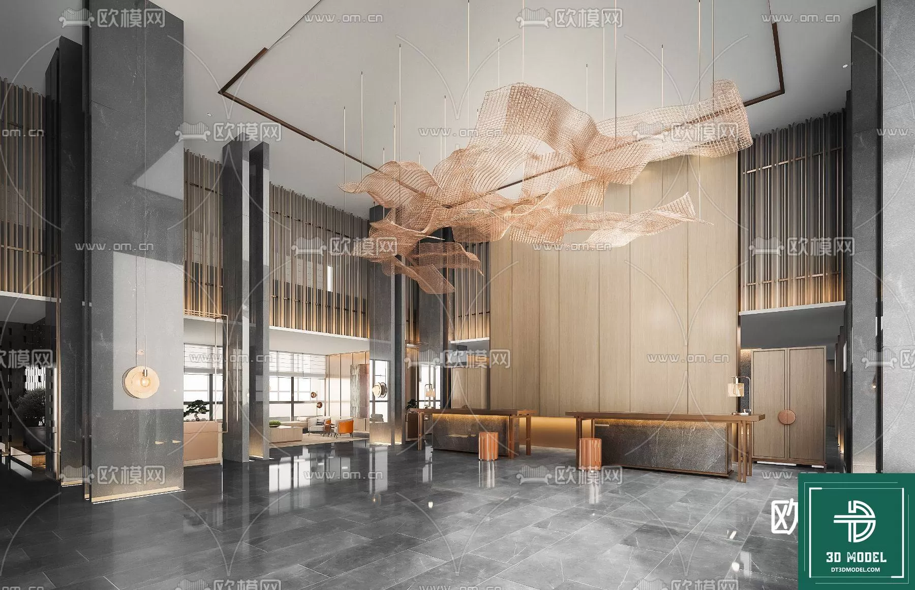 HOTEL LOBBY – 3D SCENES – 3D MODELS – 042