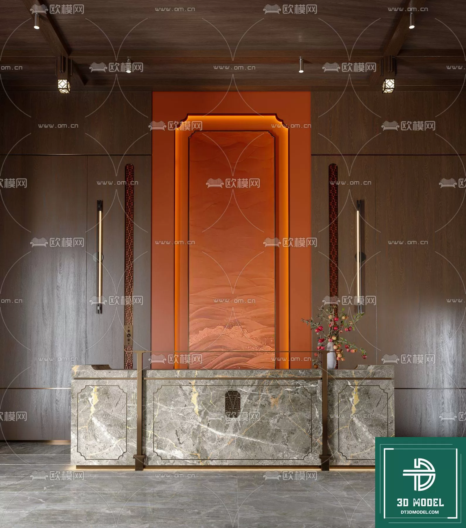 HOTEL LOBBY – 3D SCENES – 3D MODELS – 046