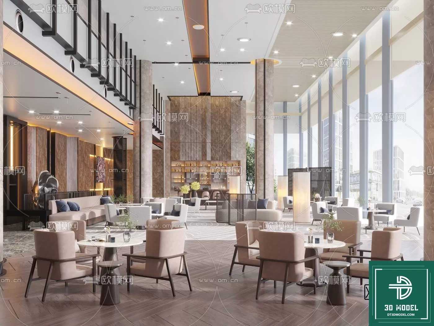 HOTEL LOBBY – 3D SCENES – 3D MODELS – 048