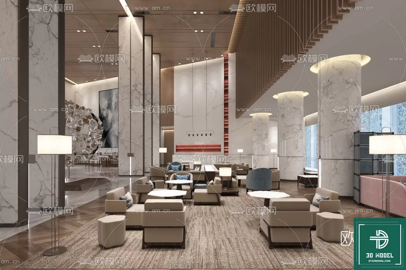 HOTEL LOBBY – 3D SCENES – 3D MODELS – 049