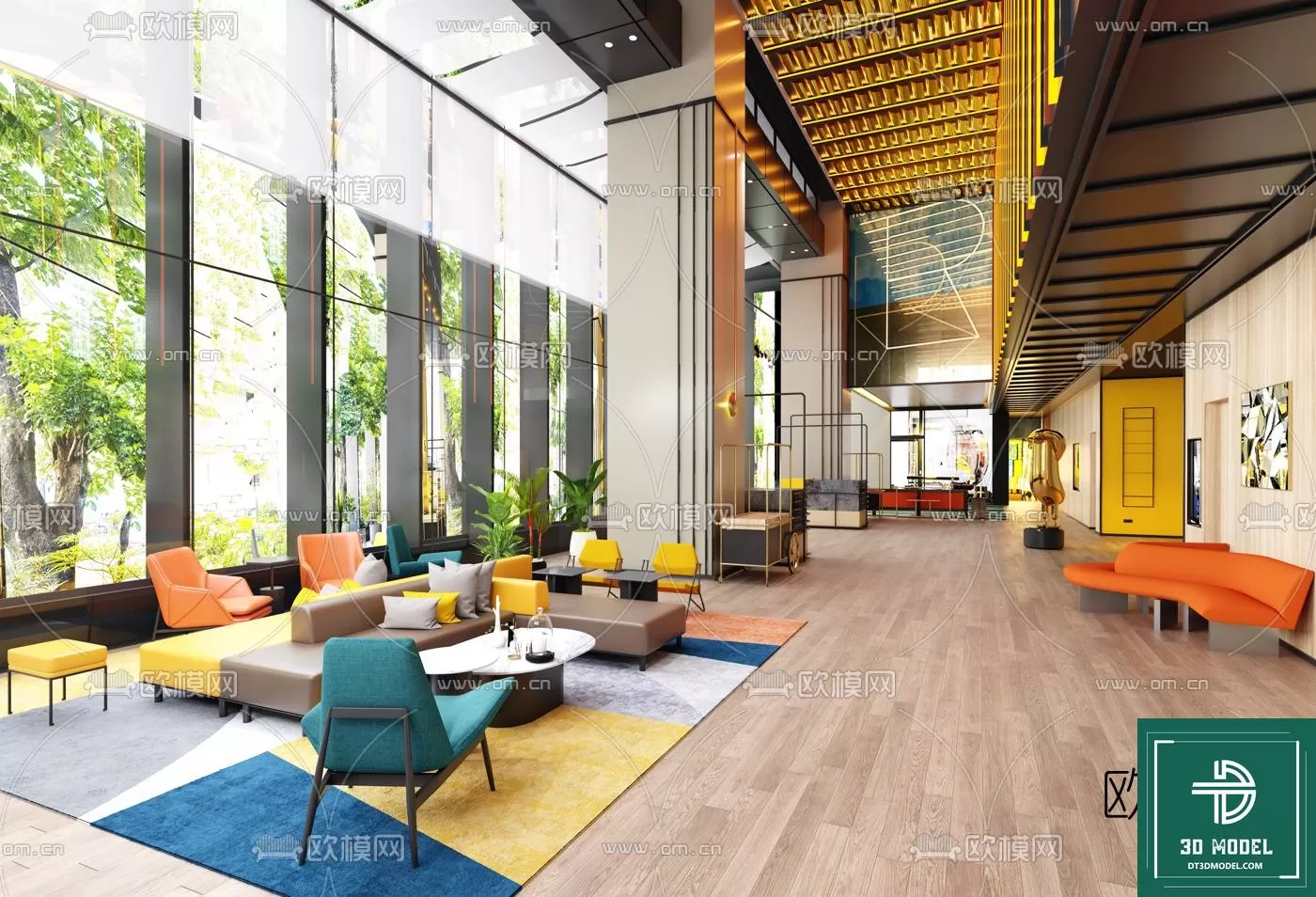 HOTEL LOBBY – 3D SCENES – 3D MODELS – 050