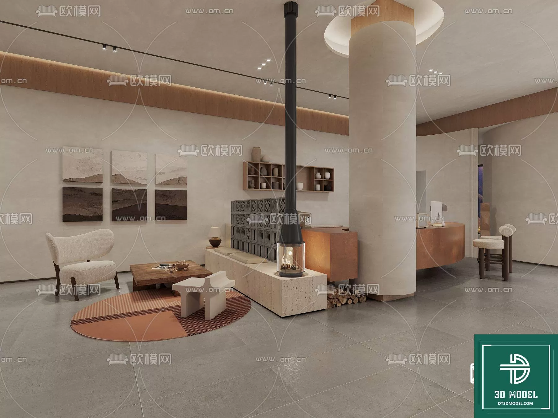 HOTEL LOBBY – 3D SCENES – 3D MODELS – 053