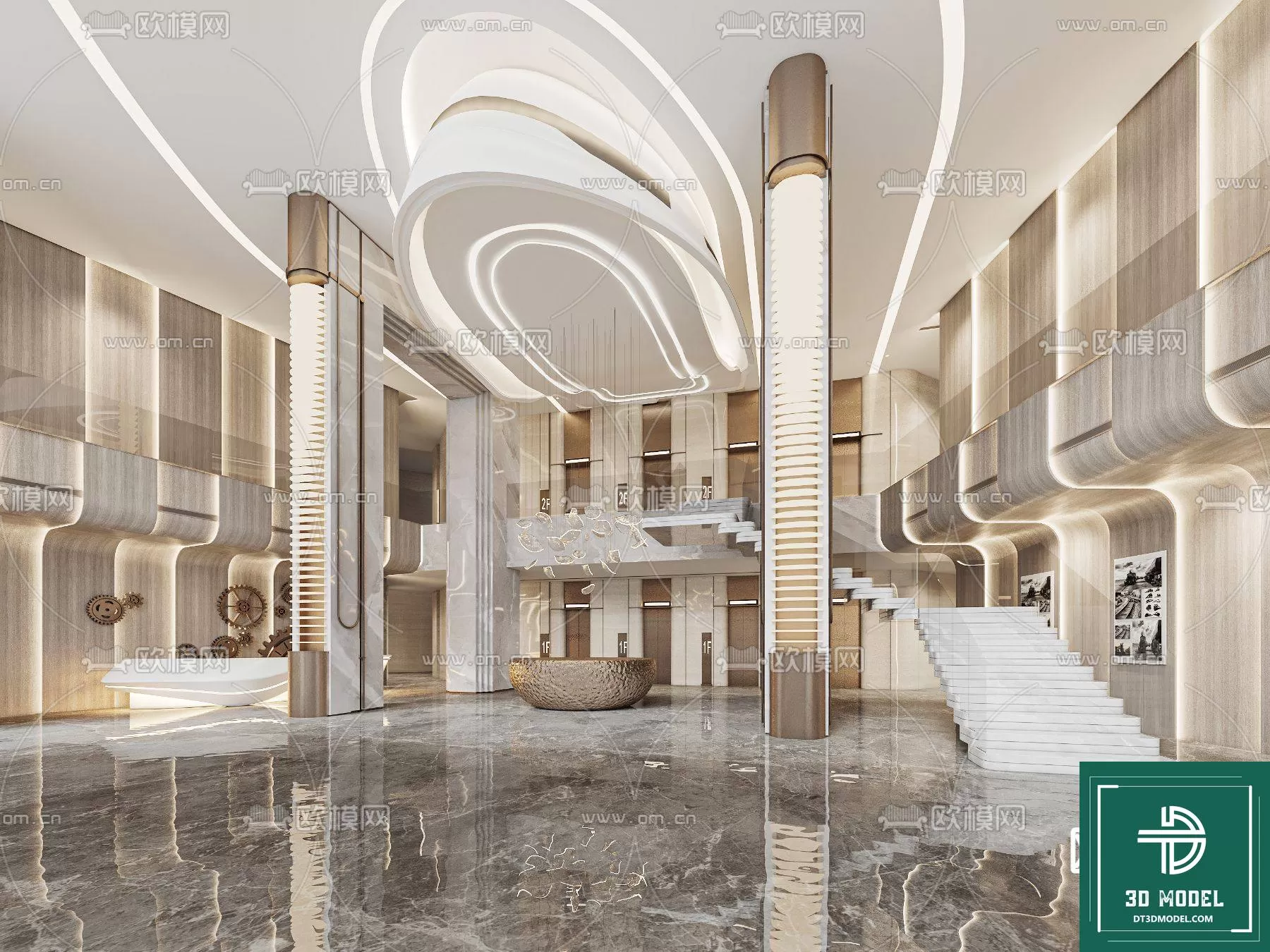 HOTEL LOBBY – 3D SCENES – 3D MODELS – 057