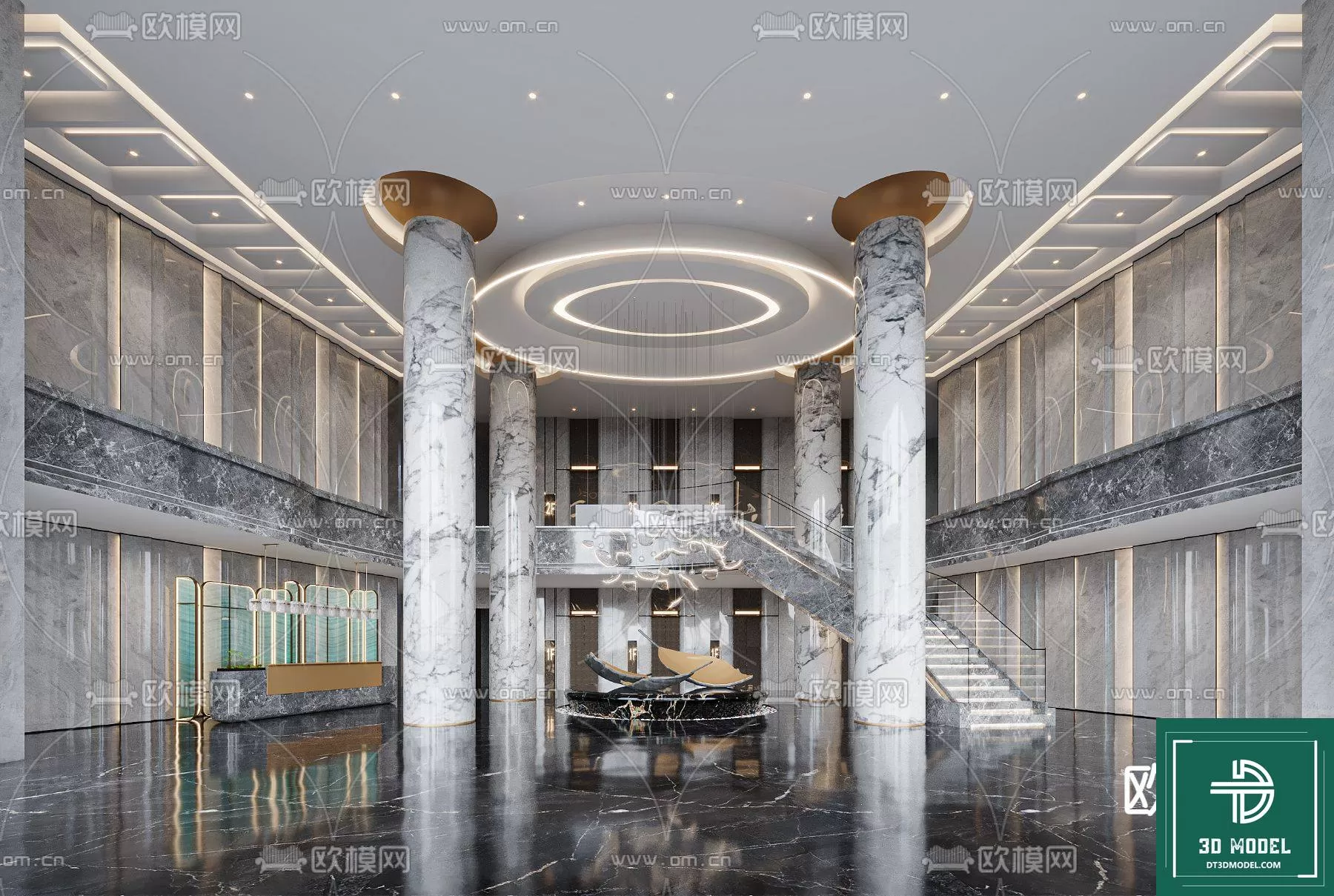 HOTEL LOBBY – 3D SCENES – 3D MODELS – 058