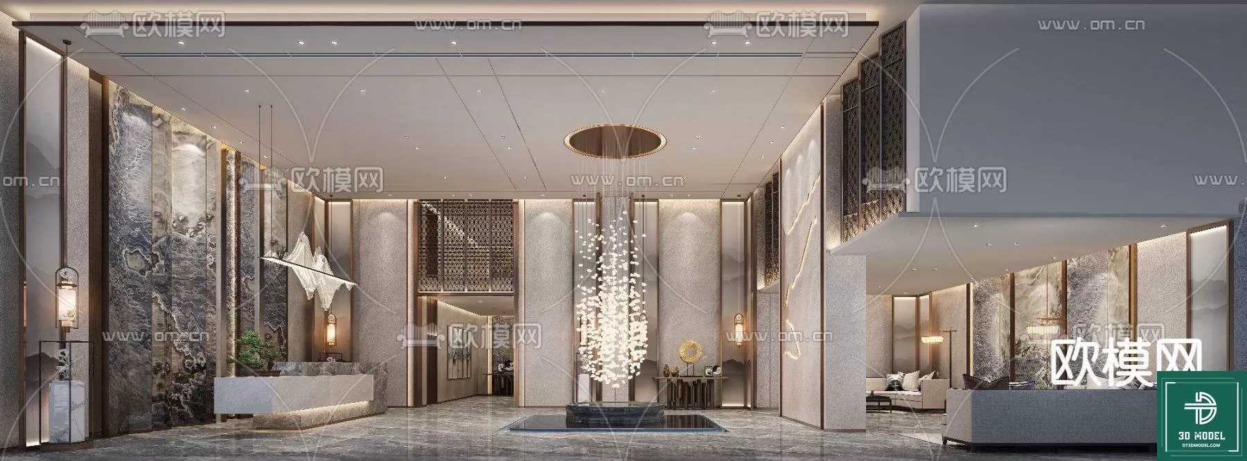 HOTEL LOBBY – 3D SCENES – 3D MODELS – 067