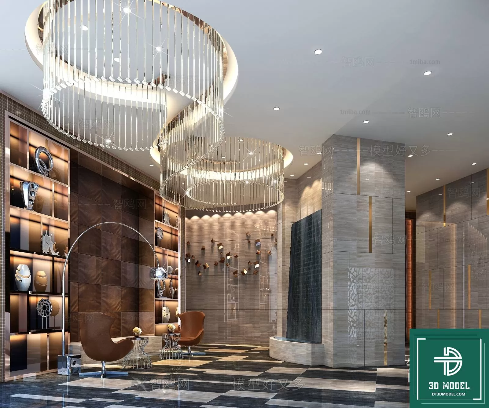 HOTEL LOBBY – 3D SCENES – 3D MODELS – 069