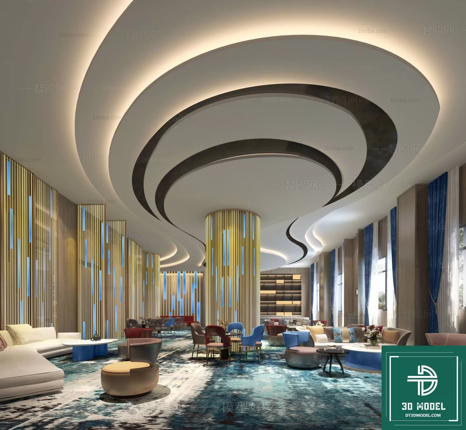 HOTEL LOBBY – 3D SCENES – 3D MODELS – 071