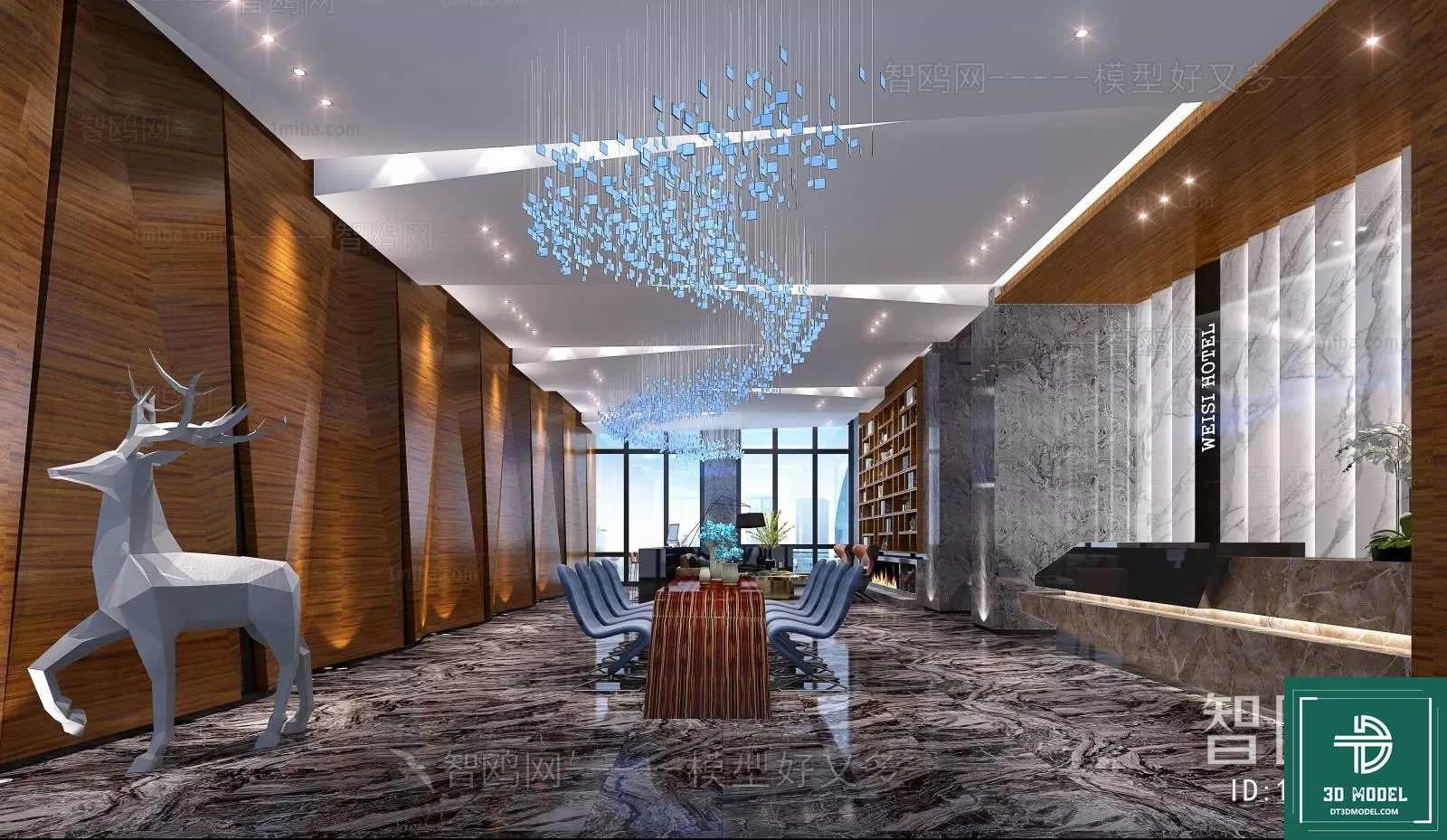 HOTEL LOBBY – 3D SCENES – 3D MODELS – 073