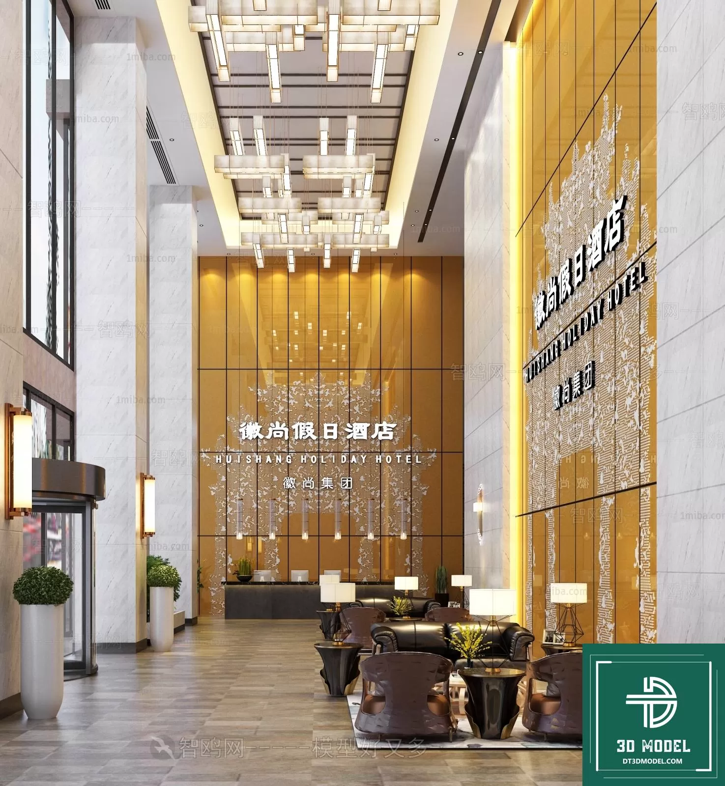 HOTEL LOBBY – 3D SCENES – 3D MODELS – 077