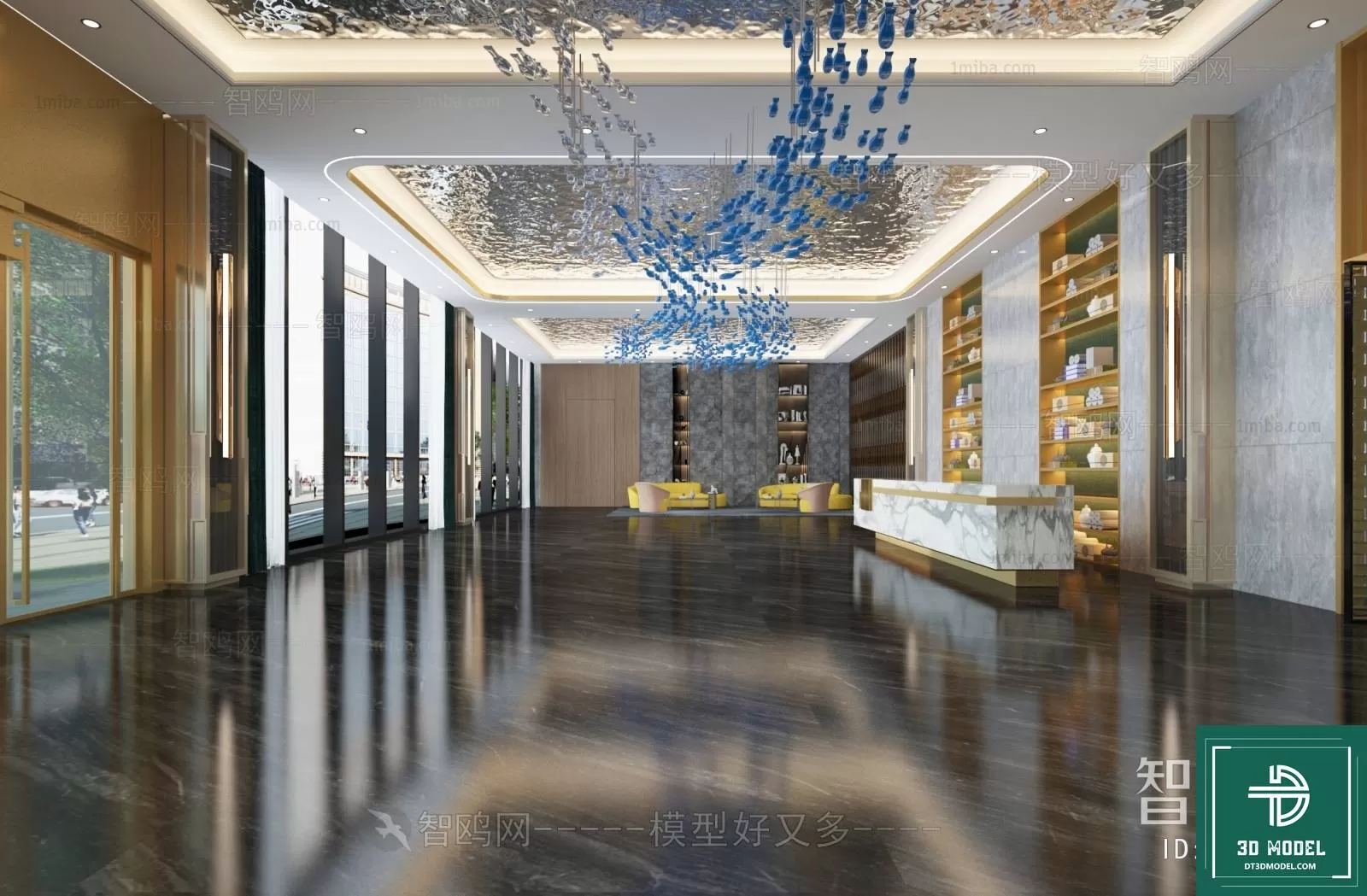 HOTEL LOBBY – 3D SCENES – 3D MODELS – 083