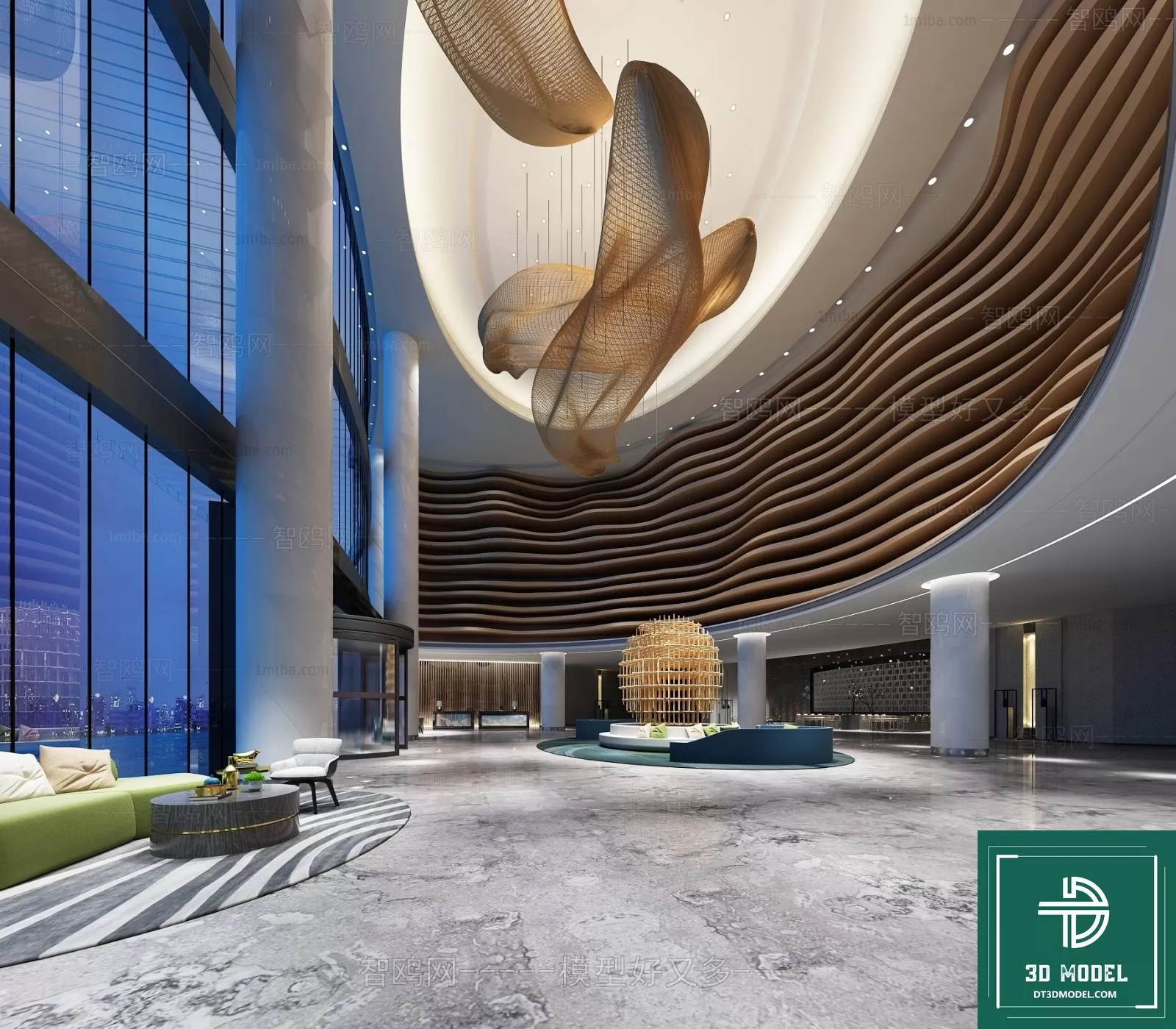 HOTEL LOBBY – 3D SCENES – 3D MODELS – 085