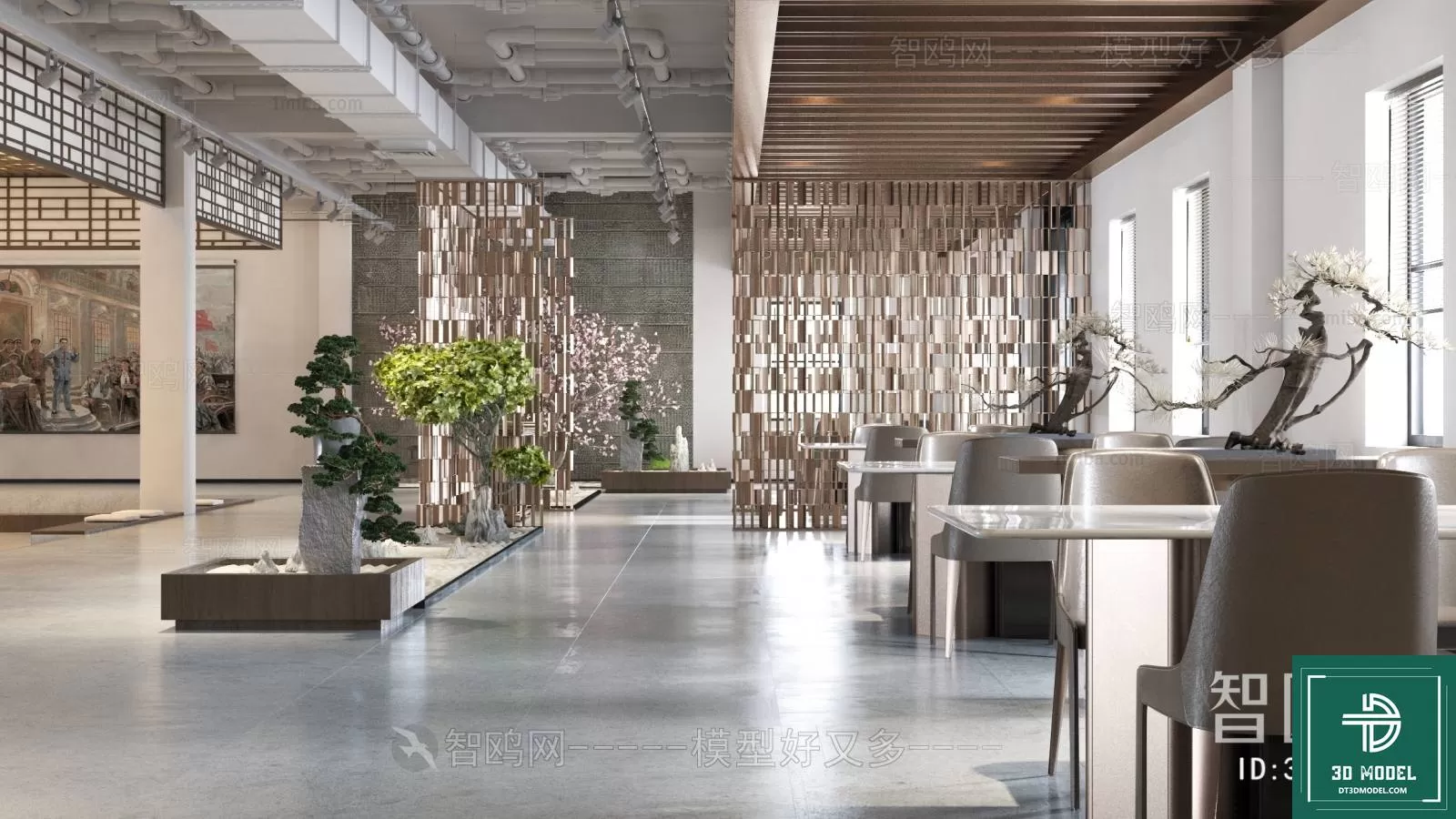 HOTEL LOBBY – 3D SCENES – 3D MODELS – 086