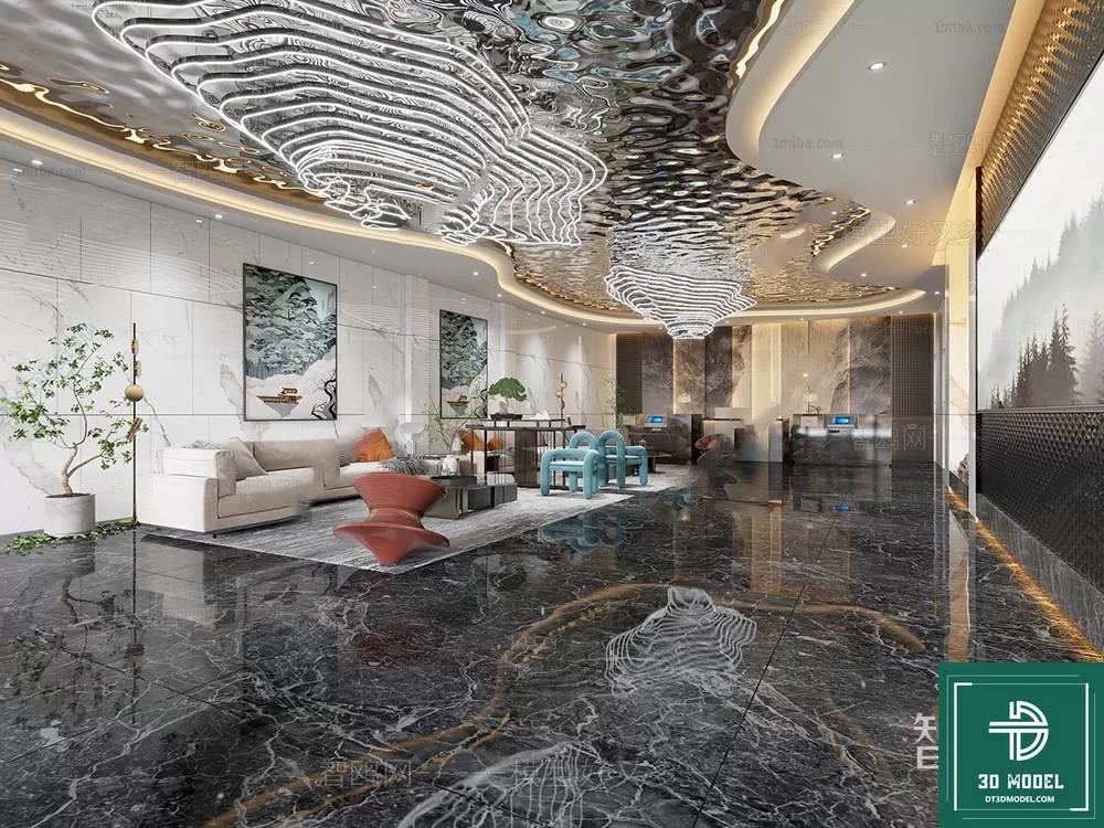 HOTEL LOBBY – 3D SCENES – 3D MODELS – 087