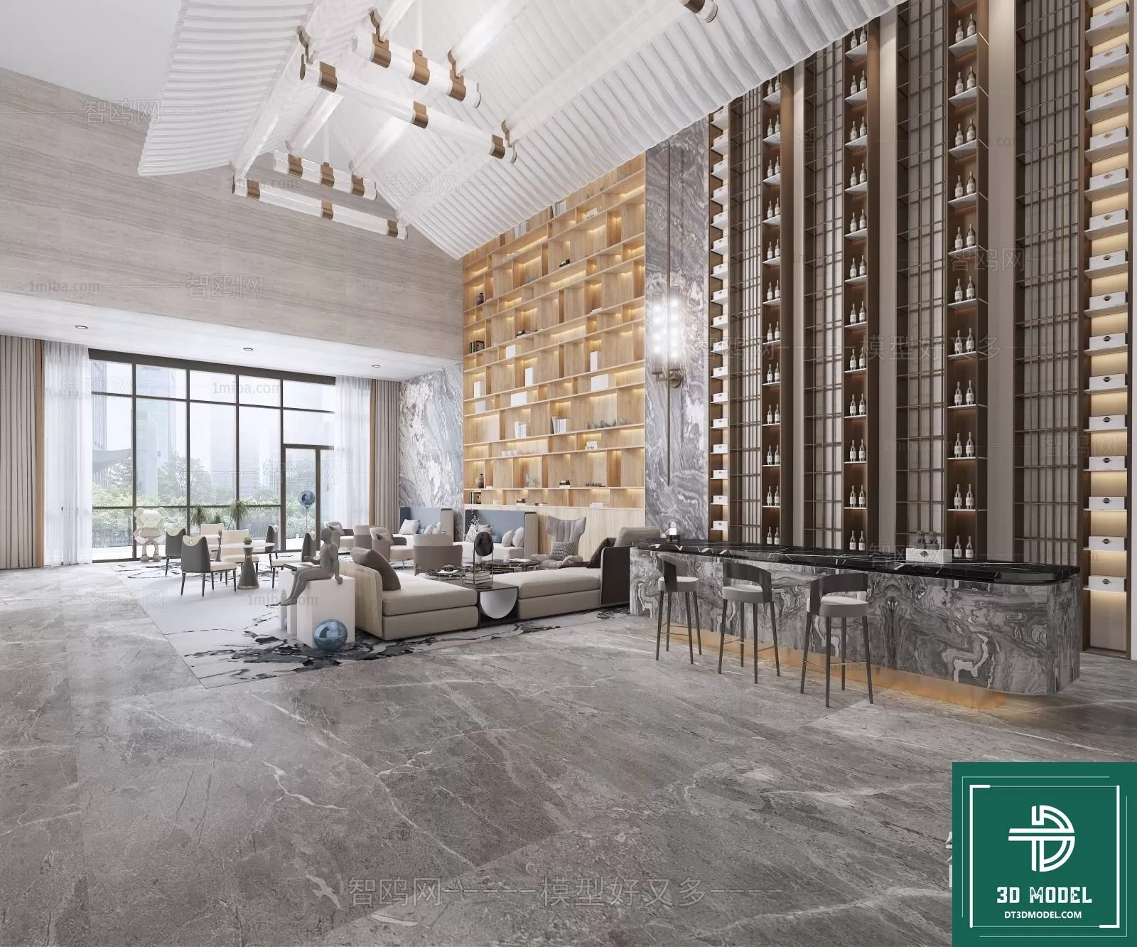 HOTEL LOBBY – 3D SCENES – 3D MODELS – 089