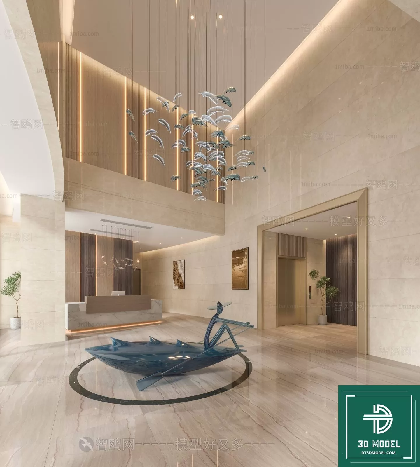 HOTEL LOBBY – 3D SCENES – 3D MODELS – 090