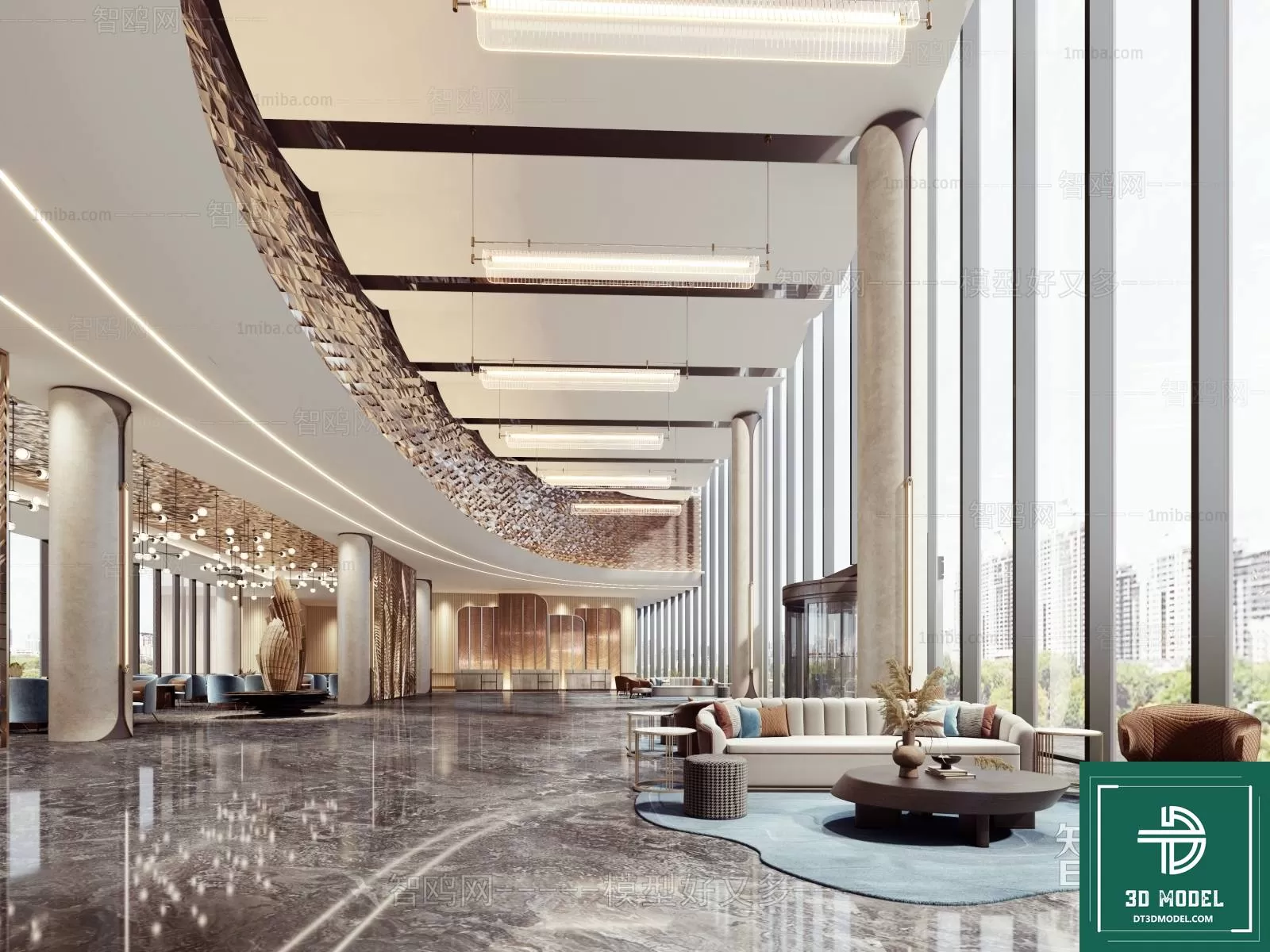 HOTEL LOBBY – 3D SCENES – 3D MODELS – 091