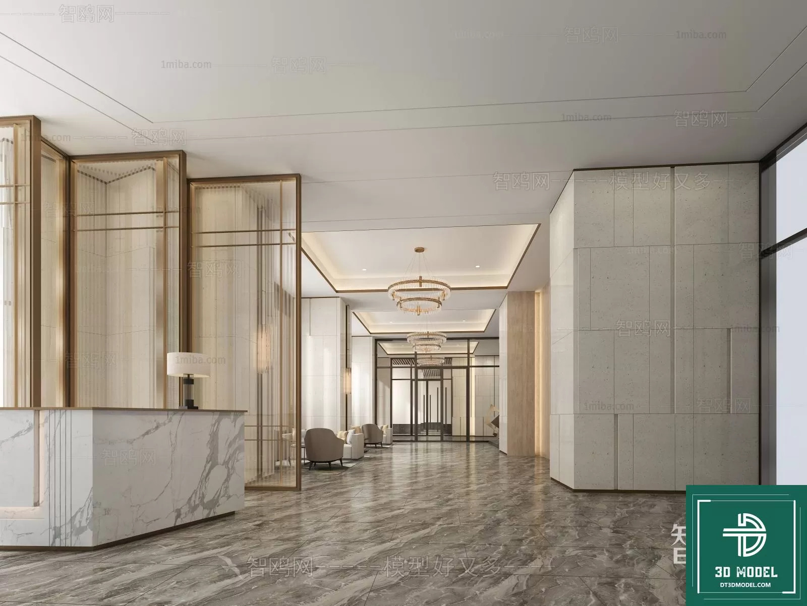 HOTEL LOBBY – 3D SCENES – 3D MODELS – 094