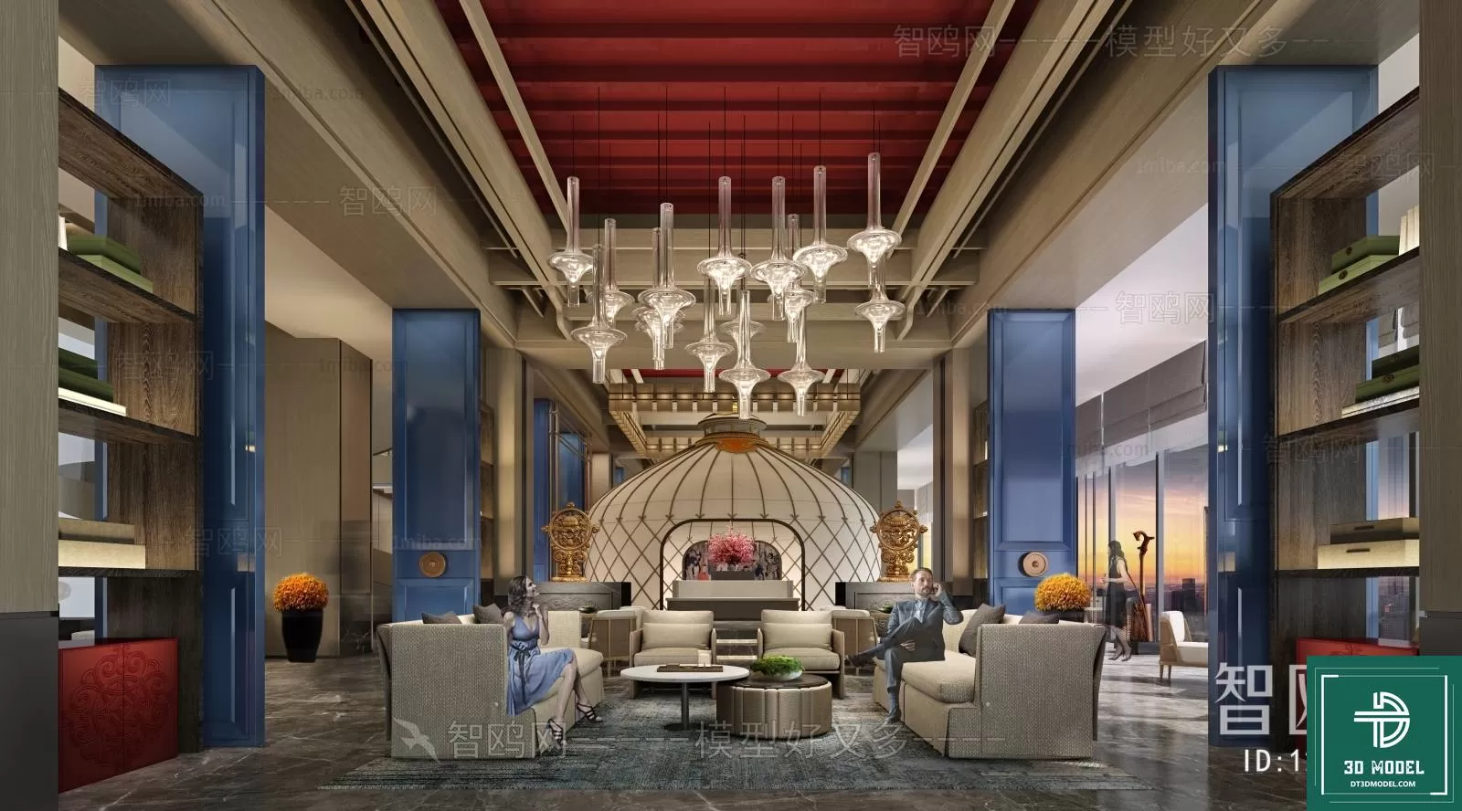 HOTEL LOBBY – 3D SCENES – 3D MODELS – 095