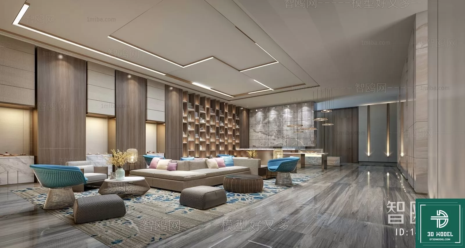 HOTEL LOBBY – 3D SCENES – 3D MODELS – 096