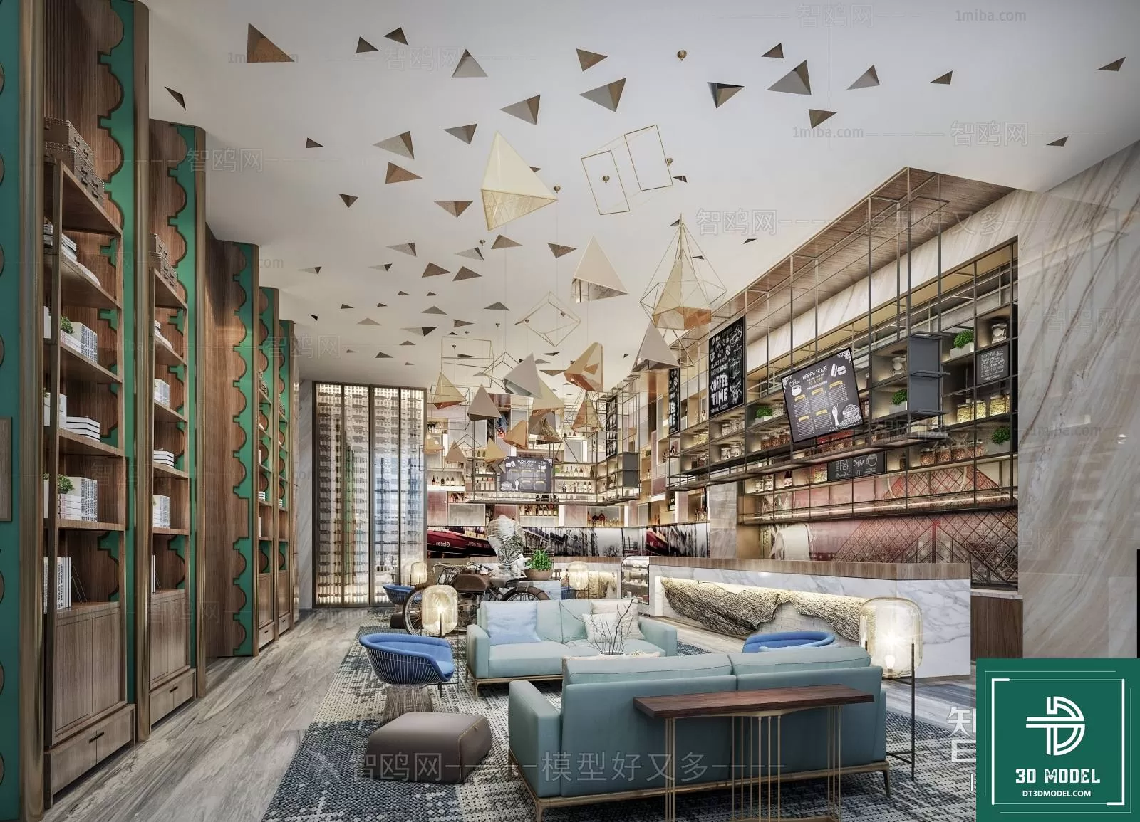 HOTEL LOBBY – 3D SCENES – 3D MODELS – 098