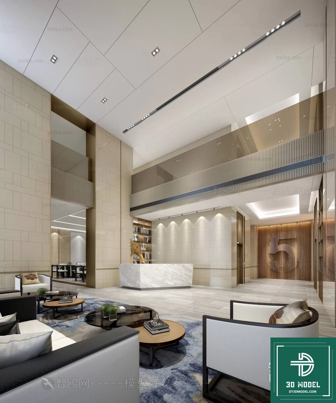 HOTEL LOBBY – 3D SCENES – 3D MODELS – 100