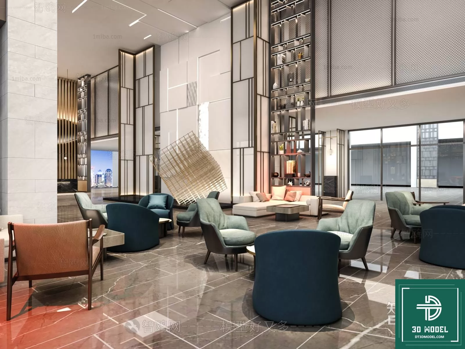 HOTEL LOBBY – 3D SCENES – 3D MODELS – 104