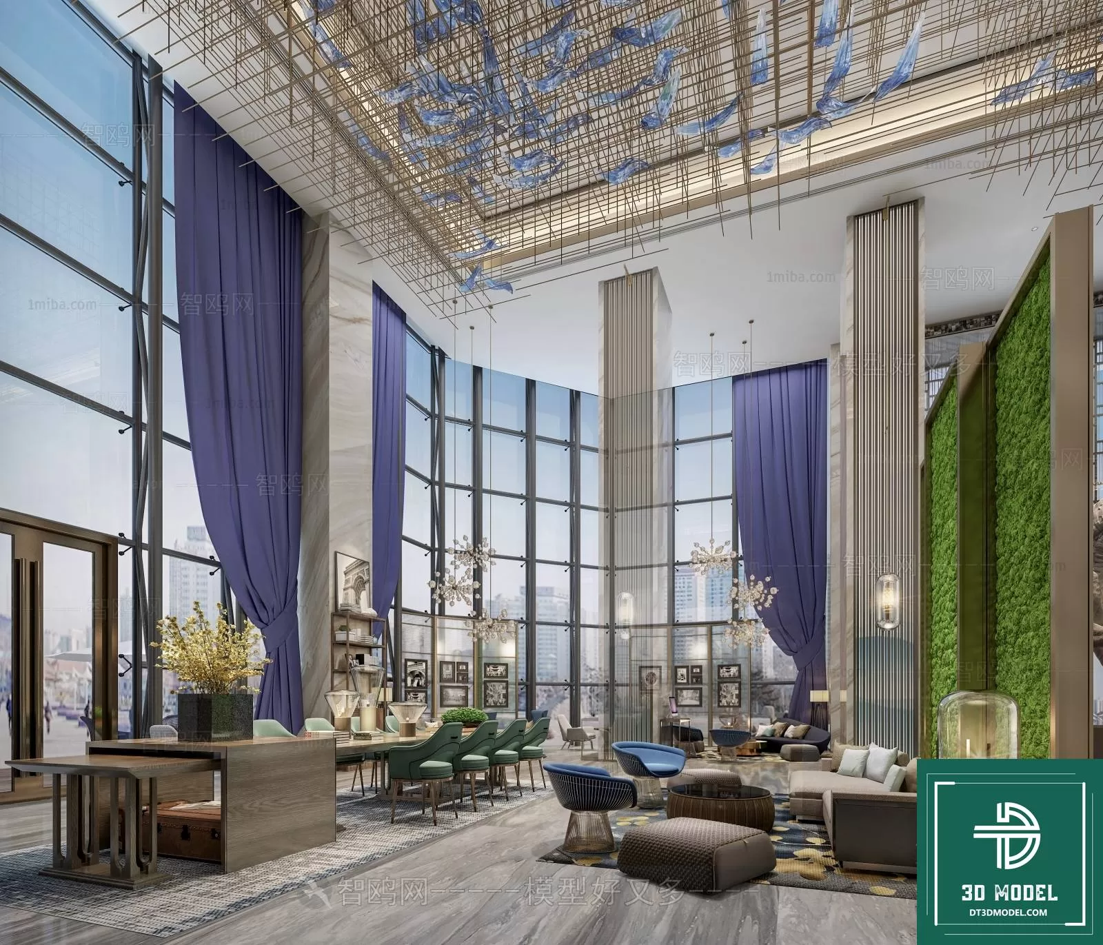 HOTEL LOBBY – 3D SCENES – 3D MODELS – 106