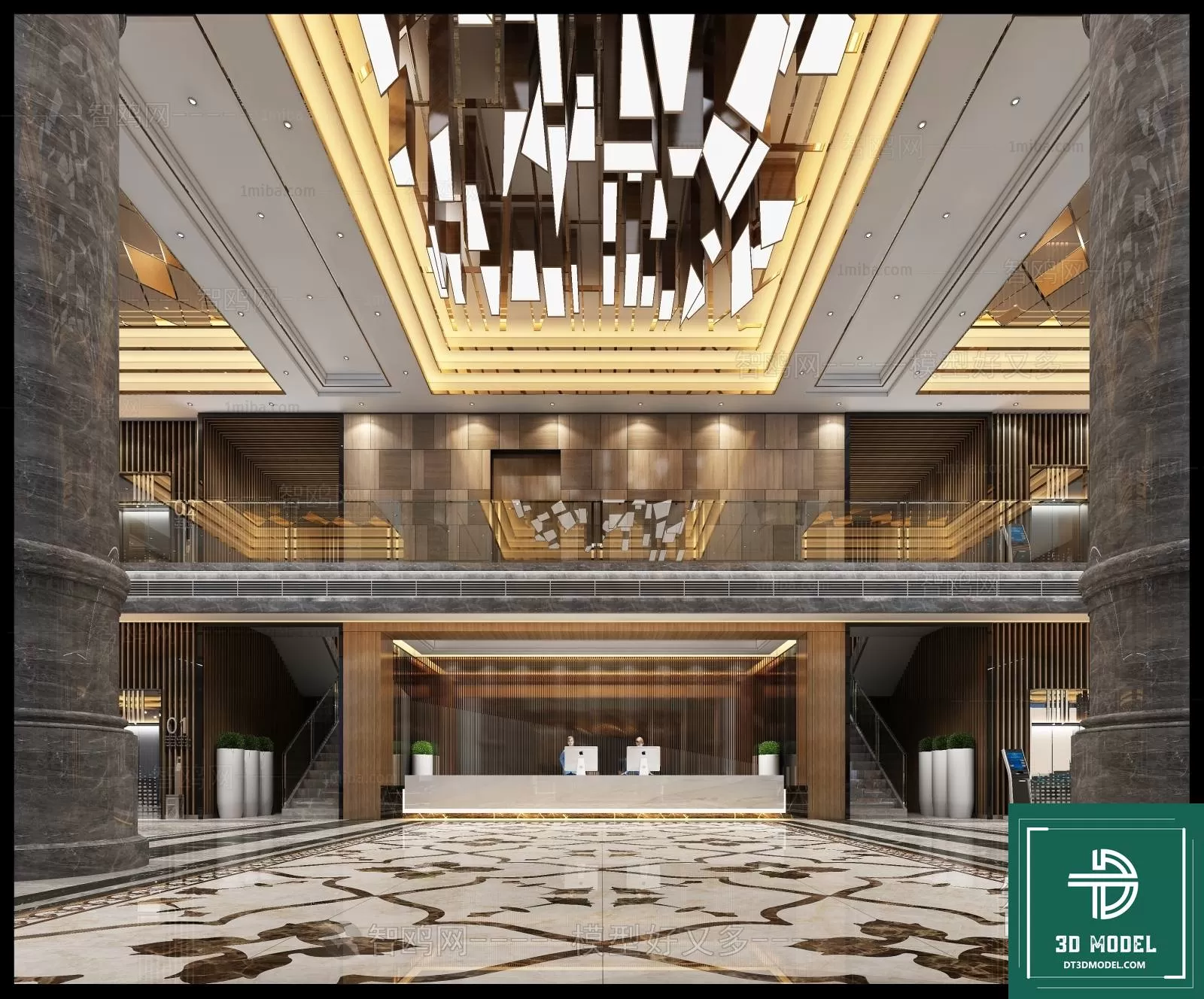 HOTEL LOBBY – 3D SCENES – 3D MODELS – 107