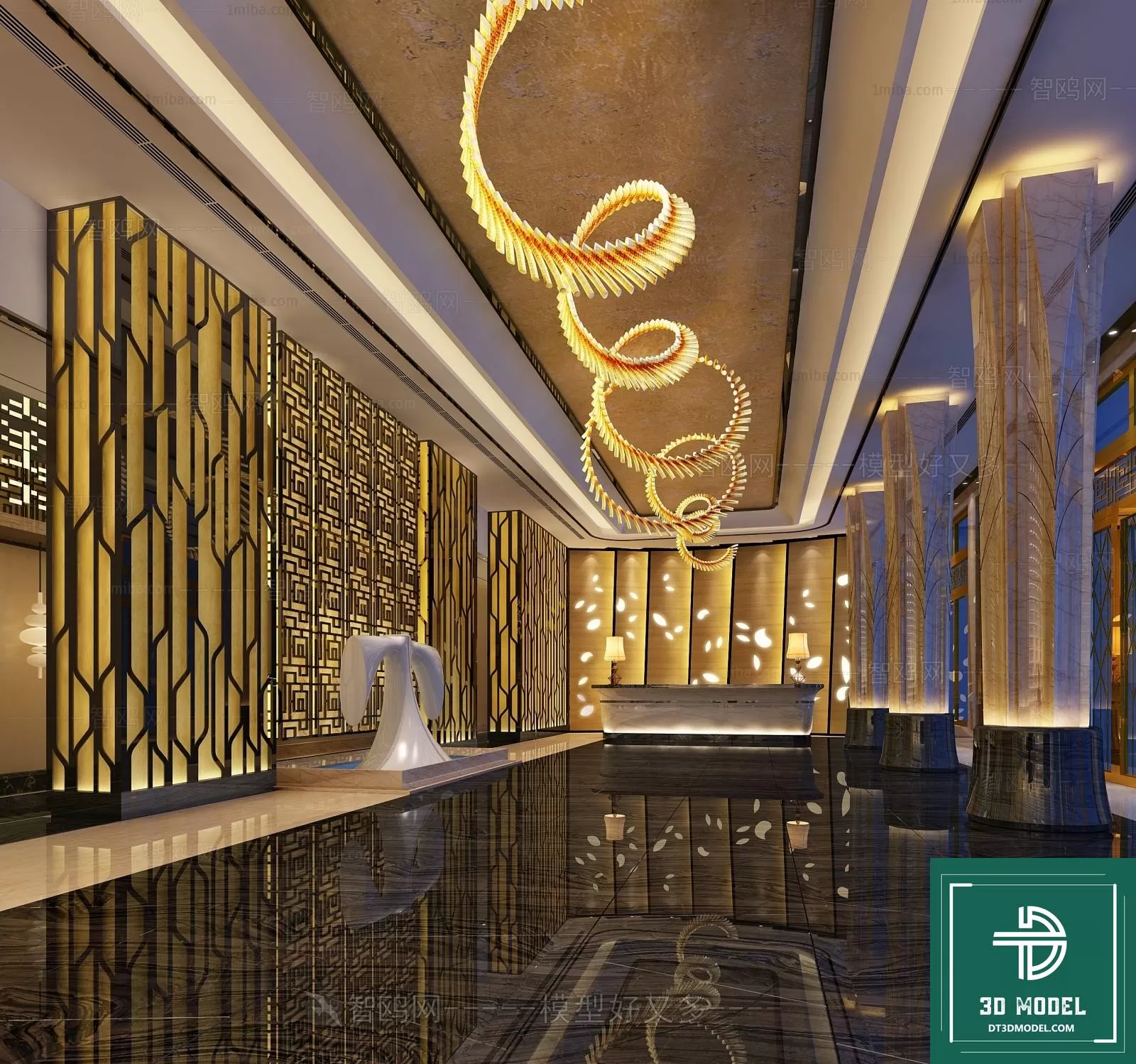 HOTEL LOBBY – 3D SCENES – 3D MODELS – 108